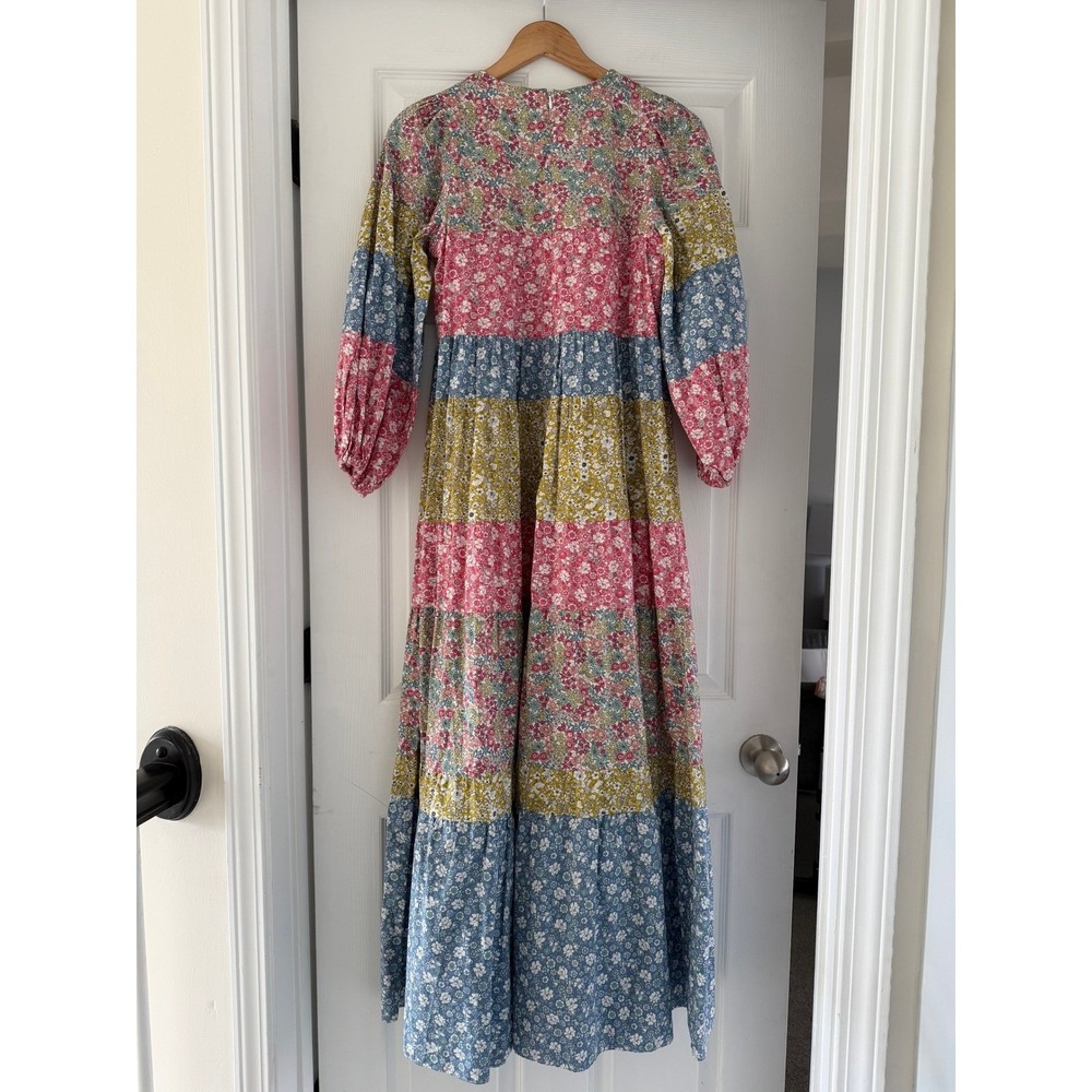 Tuckernuck Hyacinth House Floral Multi Tier Long Dress Cottage Garden - Picture 3 of 4
